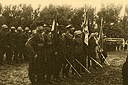 Dubno, 1938 r. wito Pukowe 43. Puku Piechoty im. Legionu Bajoczykw. Poczty sztandarowe puku.
