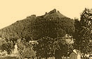 Krzemieniec, lata 70-te. Gra Bony z ruinami zamku-twierdzy z XIII wieku, przebudowanego przez krlow Bon w wieku XVI, zburzonego podczas wojen kozackich w 1648 r.